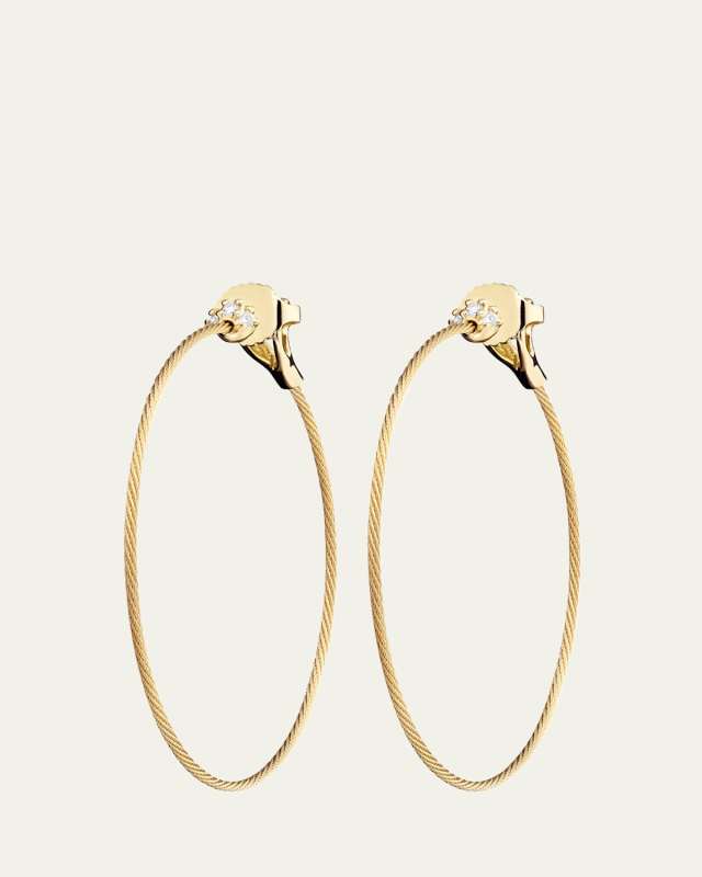 18k Medium Thin Hoop Earrings